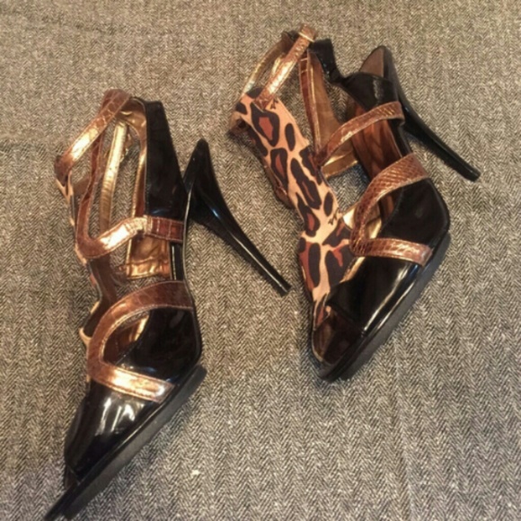 GUESS leopard Gladiator Heels - Picture 3 of 4